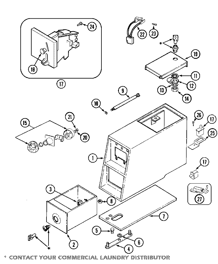 CONTROL CNTR (SERIAL SUFFIX QB & AFTER) Diagram and Parts List for MAT11PDABW  Maytag Washer