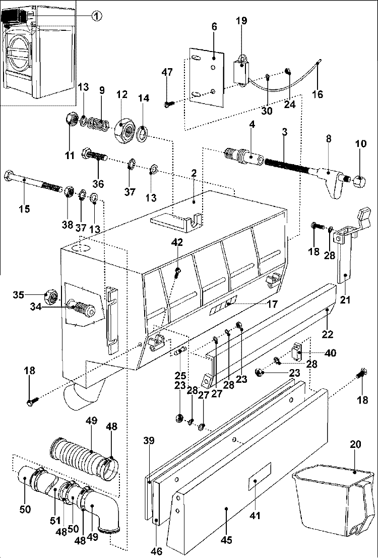 SOAP BOX Diagram and Parts List for MFS50PNDVS  Maytag Washer