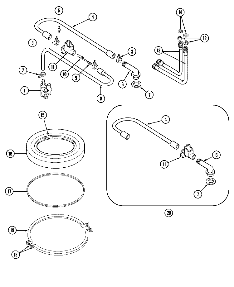 TUB COVER Diagram and Parts List for MAT25CSAAG  Maytag Washer