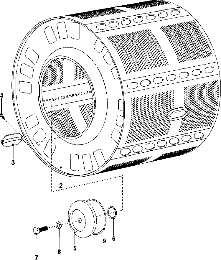 INNER TUB ASSY Diagram and Parts List for MFS80PNDVS  Maytag Washer