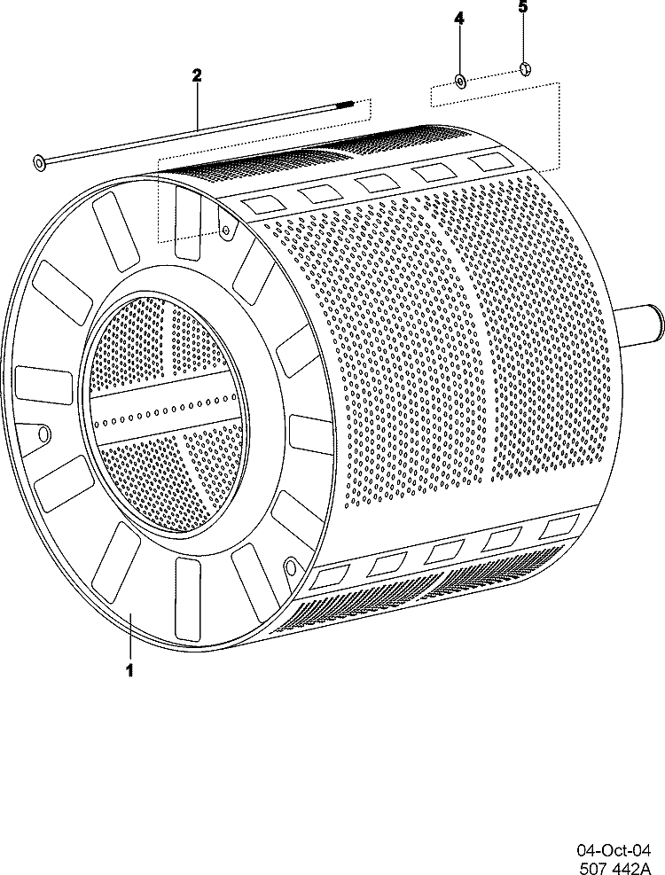 INNER TUB Diagram and Parts List for MFS50PNFVS  Maytag Washer