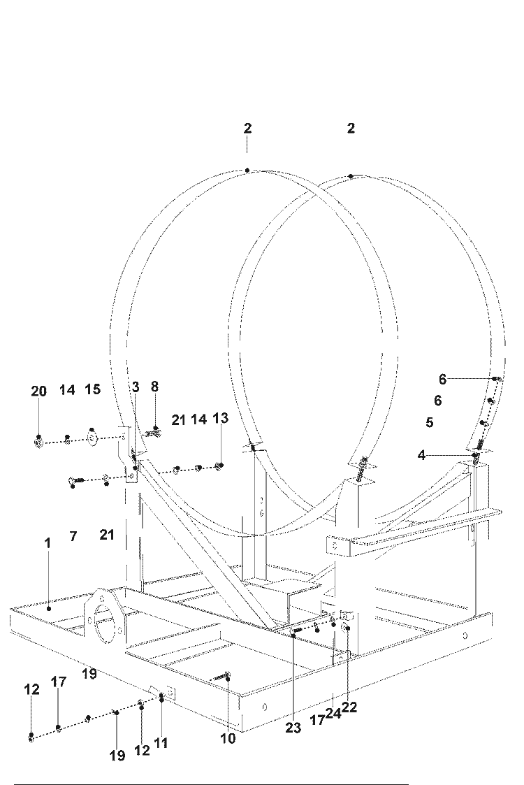 BASE FRAME Diagram and Parts List for MFR18PDAAS  Maytag Washer
