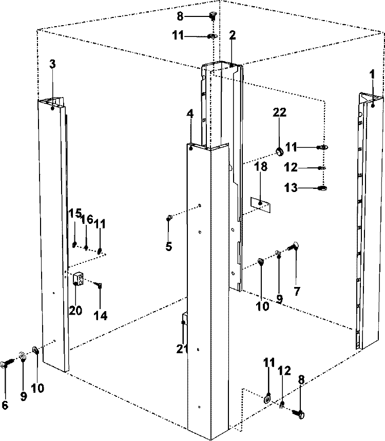 BASE UPRIGHTS Diagram and Parts List for MFS80PNDVS  Maytag Washer