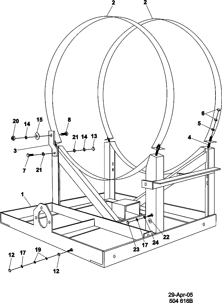 BASE FRAME Diagram and Parts List for MFR18PDCWS  Maytag Washer