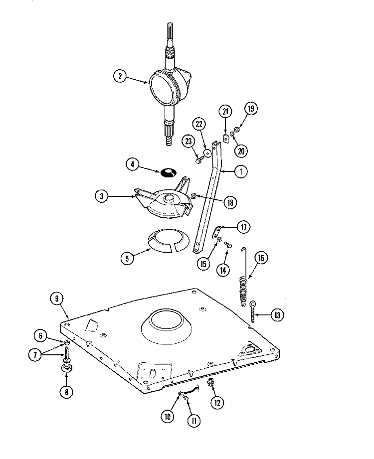 BASE Diagram and Parts List for MAT25CSAAG  Maytag Washer