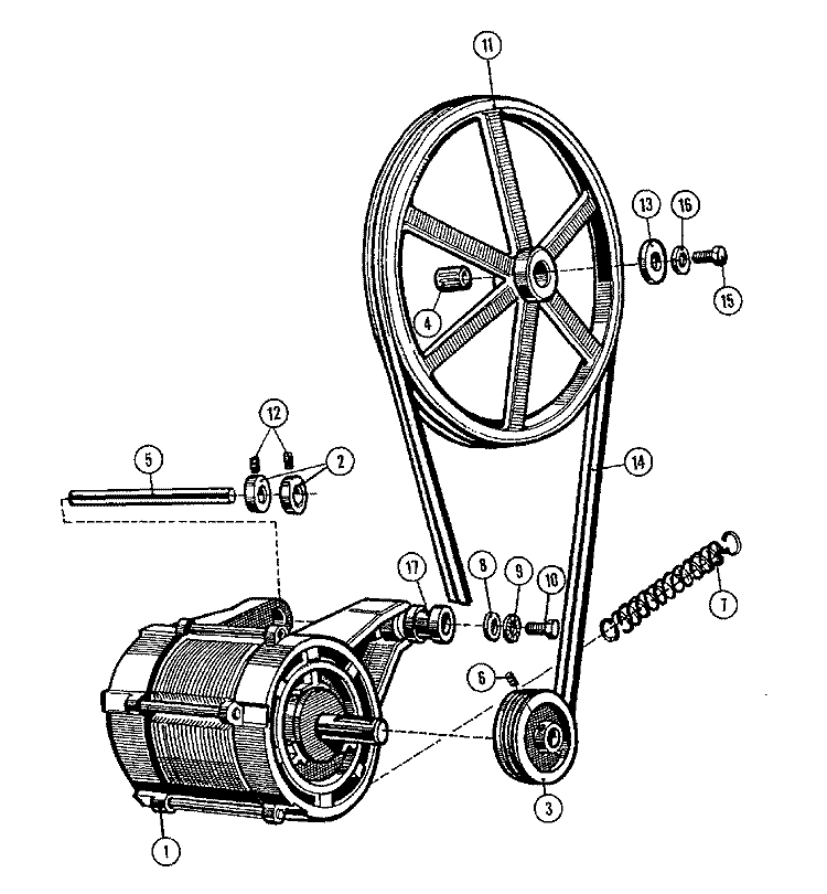 MOTOR & BASKET PULLEY (SERIES 10) Diagram and Parts List for MFR18PCAAS  Maytag Washer