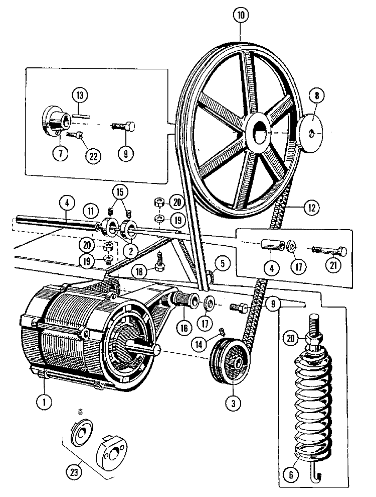 MOTOR & BASKET PULLEY Diagram and Parts List for MFR35MCAVS  Maytag Washer