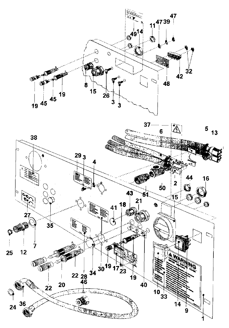 WATER VALVE & REAR PANEL (SERIES 11) Diagram and Parts List for MFR18PCAAS  Maytag Washer
