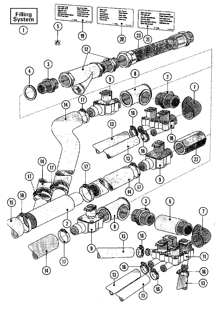 SOAP INJECTION & ACCESSORIES Diagram and Parts List for MFS50PNAVS  Maytag Washer
