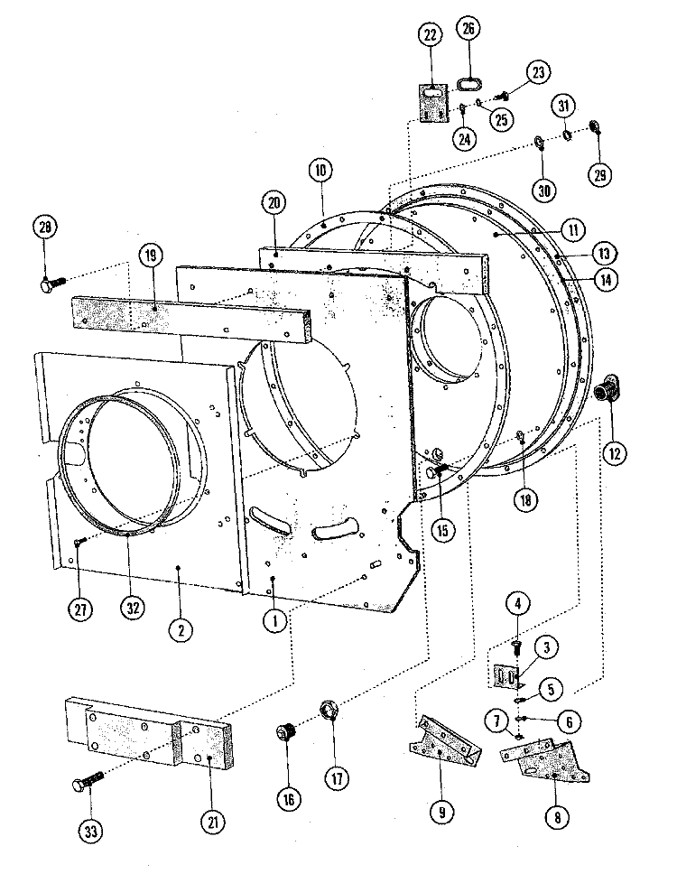 FRONT COUNTER WEIGHT Diagram and Parts List for MFS50PNAVS  Maytag Washer