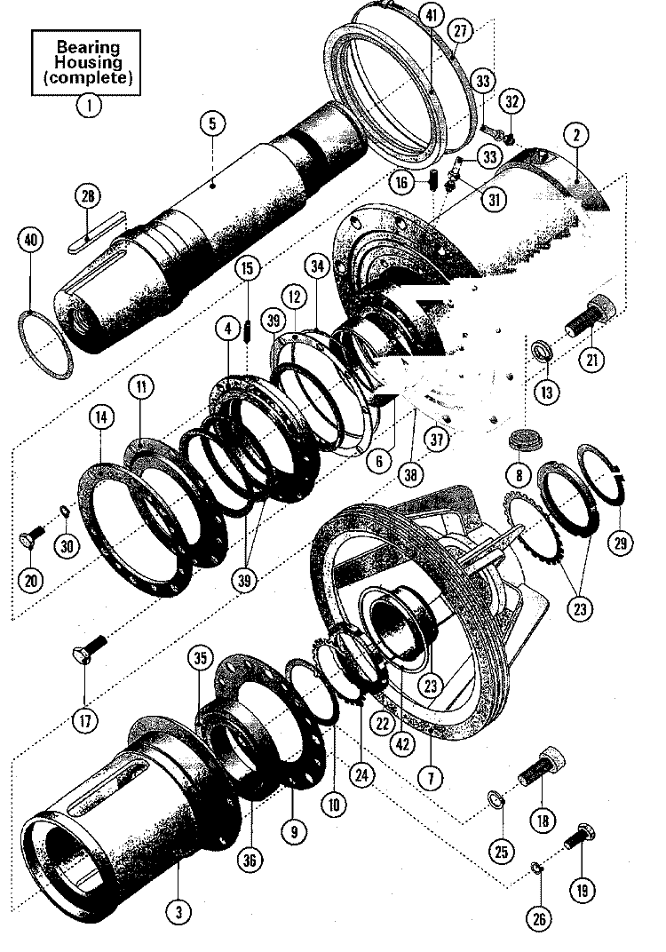 BEARINGS & TRUNNION ASSEMBLY Diagram and Parts List for MFS75PNAVS  Maytag Washer