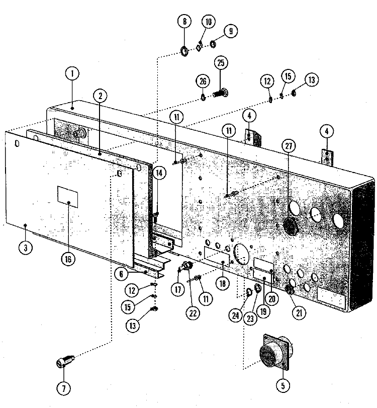 REAR PANEL Diagram and Parts List for MFS75PNAVS  Maytag Washer