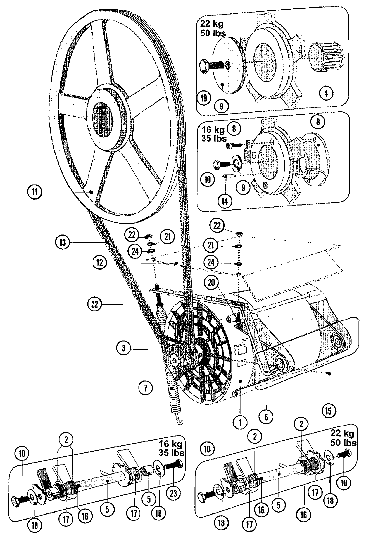 MOTOR & BASKET PULLEY (SERIES 11) Diagram and Parts List for MFR35MNAVS  Maytag Washer