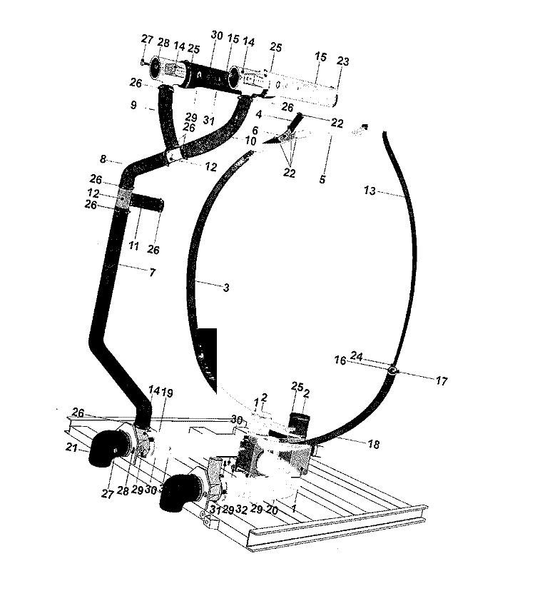 HOSES Diagram and Parts List for MFR80PCAVS  Maytag Washer