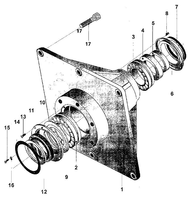 TRUNNION Diagram and Parts List for MFR80PCAVS  Maytag Washer