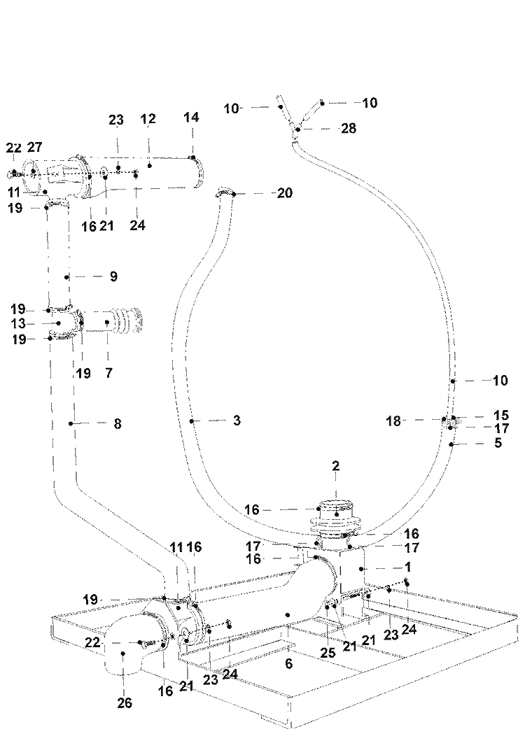 DRAIN AND HOSE ASSY Diagram and Parts List for MFR18PDAAS  Maytag Washer