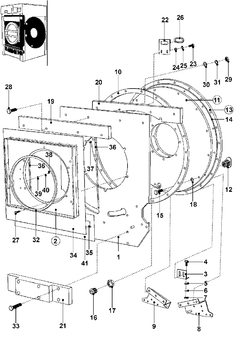 FRONT COUNTER WEIGHT Diagram and Parts List for MFS50PNDVS  Maytag Washer