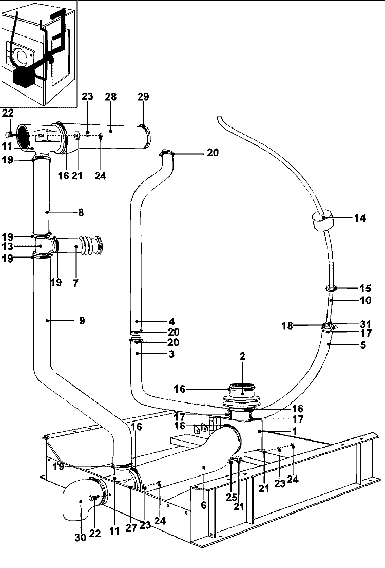 WATER SYSTEM Diagram and Parts List for MFS35PNDVS  Maytag Washer