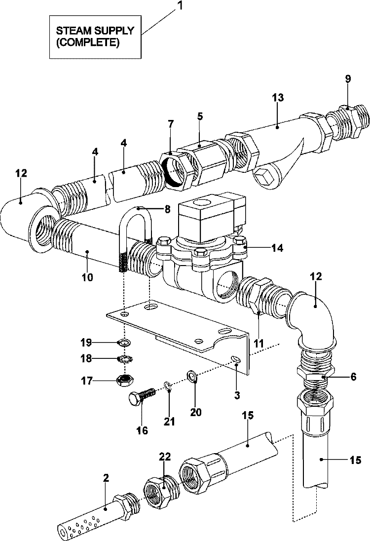 STEAM HOSES Diagram and Parts List for MFS80PNDVS  Maytag Washer