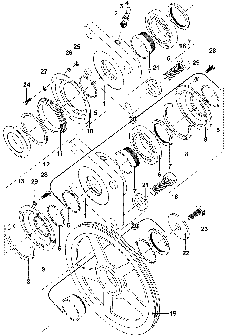 BEARING ASSEMBLY Diagram and Parts List for MFX50NNATS  Maytag Washer