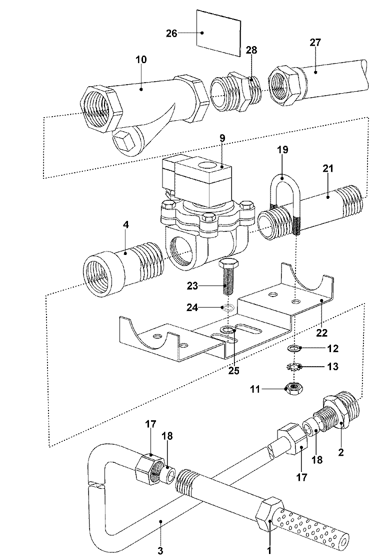 DRAIN VALVE ASSEMBLY Diagram and Parts List for MFX50NNATS  Maytag Washer