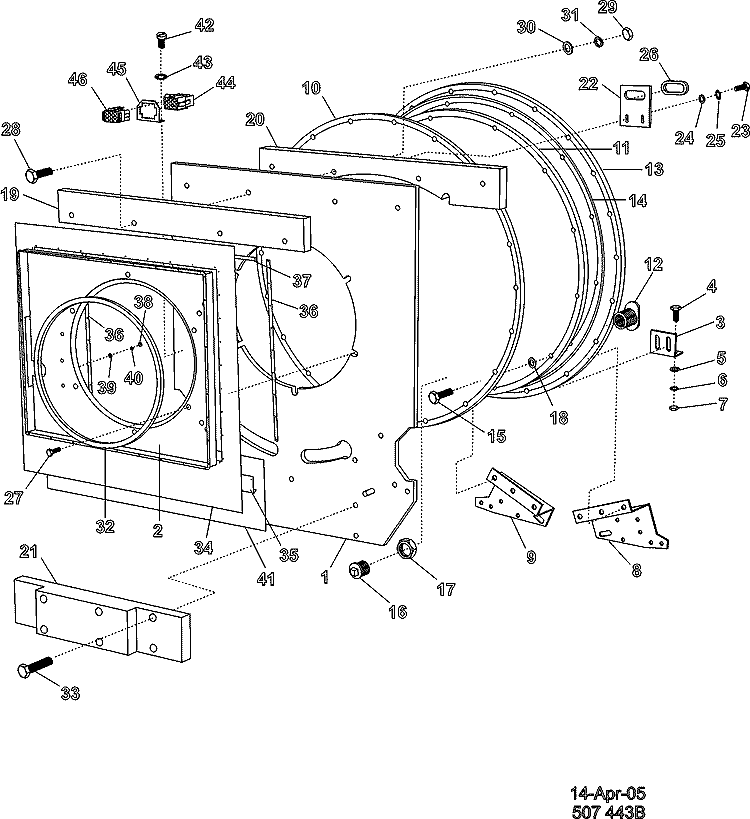 FRONT COUNTER WEIGHT Diagram and Parts List for MFS50PNFVS  Maytag Washer