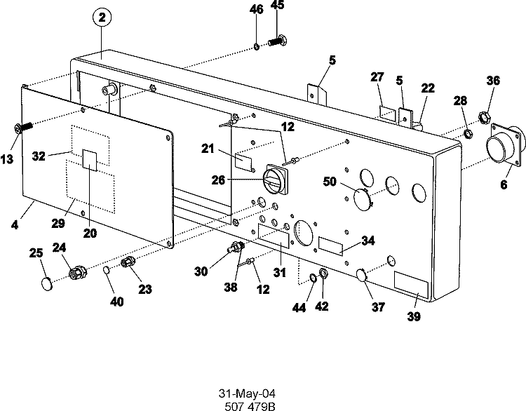 REAR PANEL Diagram and Parts List for MFS80PNFVS  Maytag Washer