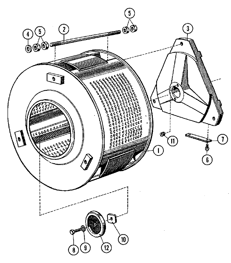 INNER BASKET Diagram and Parts List for MFX95PNAVS  Maytag Washer