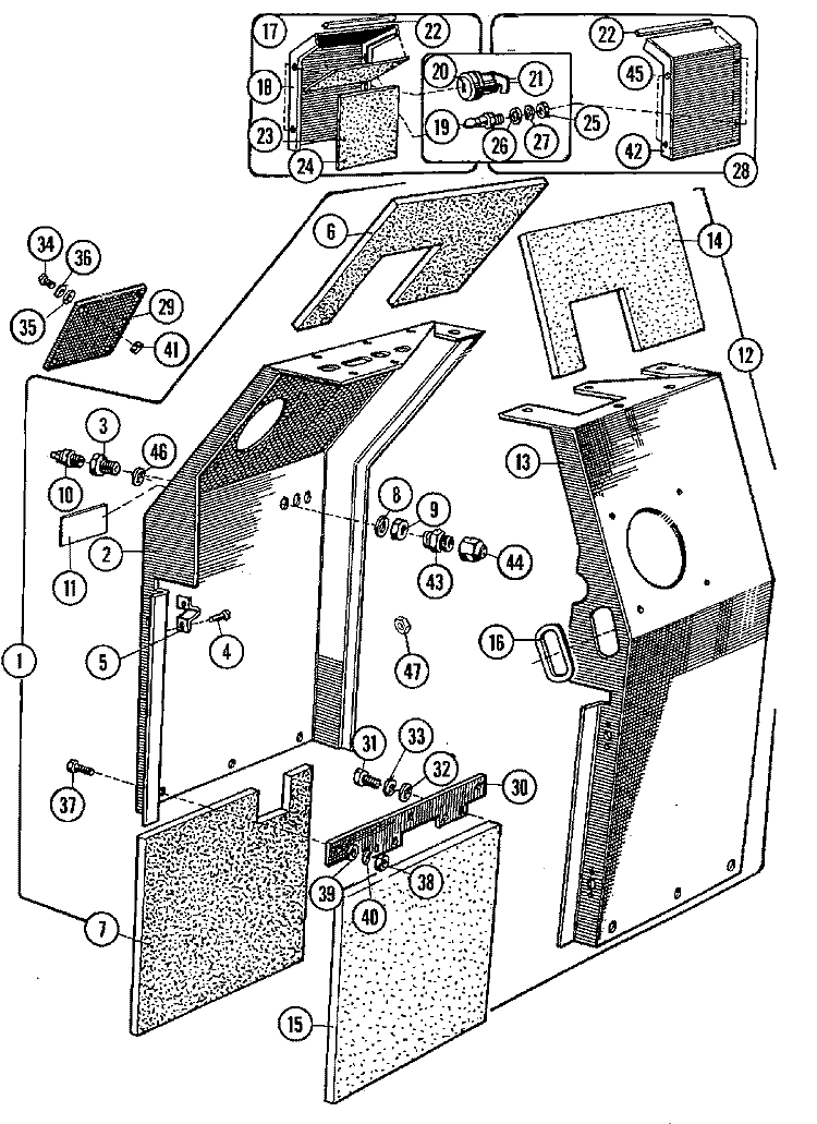 SIDE PANEL Diagram and Parts List for MFX95PNAVS  Maytag Washer