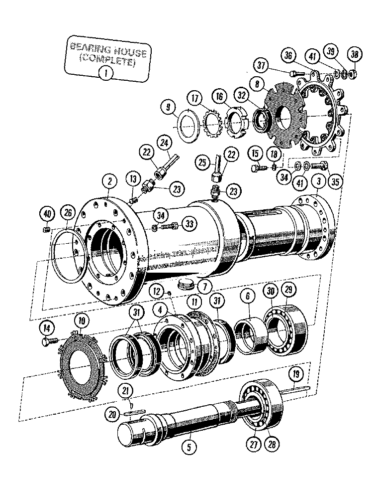 BEARING ASSEMBLY Diagram and Parts List for MFX95PNAVS  Maytag Washer