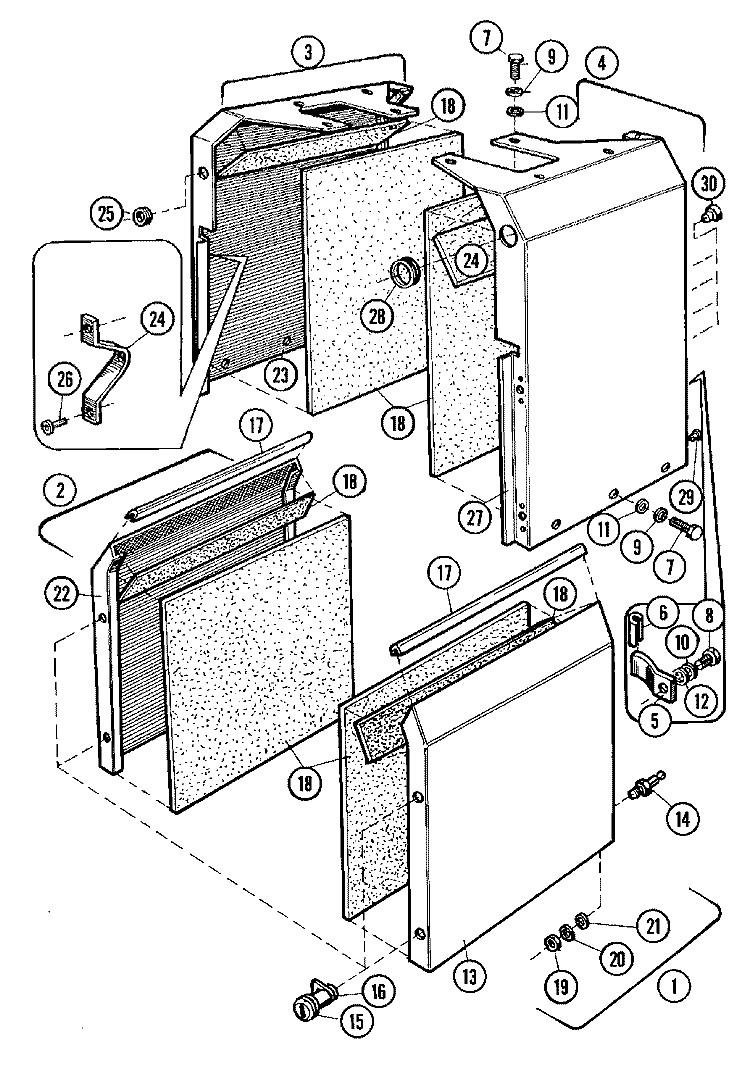 SIDE PANEL Diagram and Parts List for MFX50PNAVS  Maytag Washer