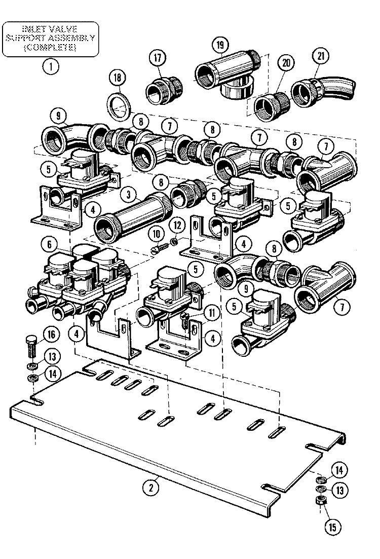 WATER VALVE ASSEMBLY Diagram and Parts List for MFX50PNAVS  Maytag Washer