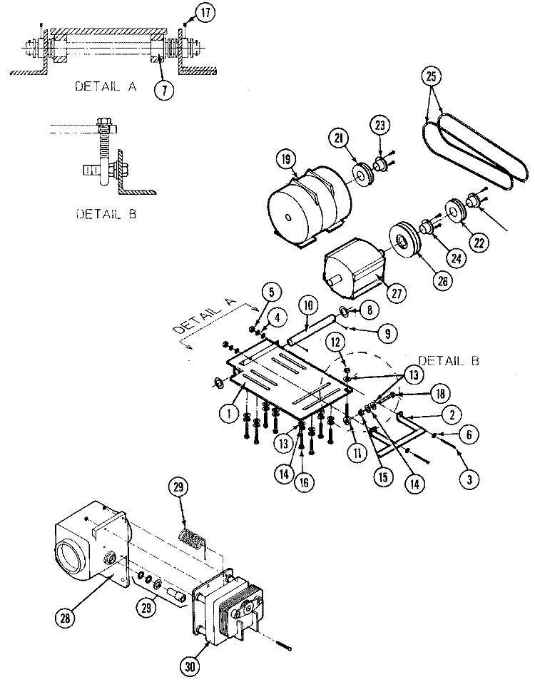 MOTOR & DRAIN VALVE Diagram and Parts List for MAF50PNA  Maytag Washer