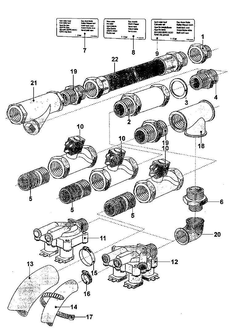VALVES Diagram and Parts List for MFS100PAVS  Maytag Washer