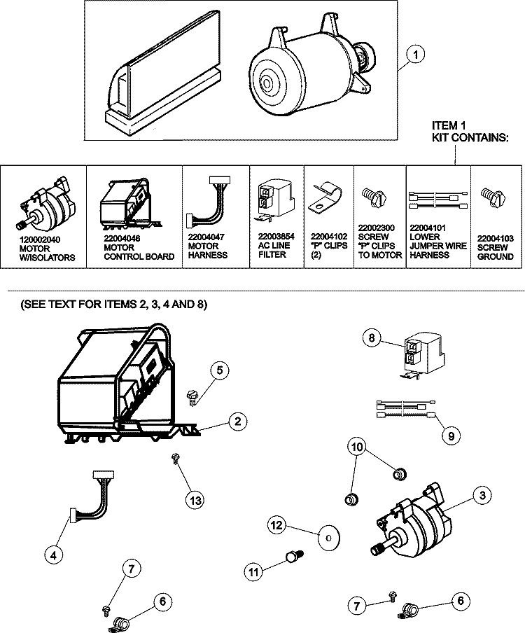 MOTOR & MOTOR CONTROL Diagram and Parts List for MAH14PDAAL  Maytag Washer