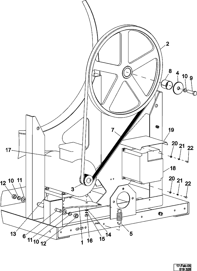 MOTOR & BASKET PULLEY Diagram and Parts List for MFR50PDCTS  Maytag Washer