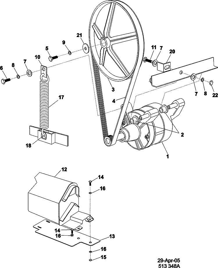 MOTOR AND DRIVE ASY Diagram and Parts List for MFR18PDCWS  Maytag Washer