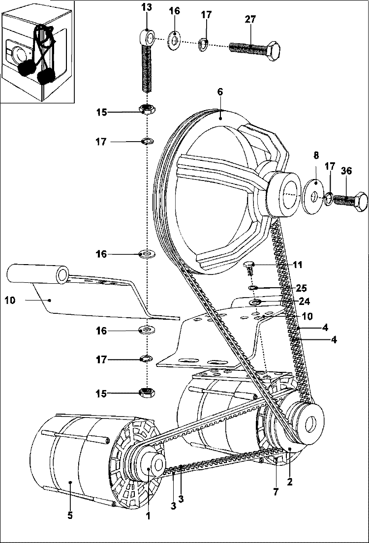 TWO MOTOR DRIVE Diagram and Parts List for MFS35PNDVS  Maytag Washer