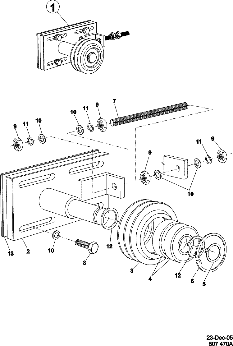 IDLER PULLEY Diagram and Parts List for MFS50PNFVS  Maytag Washer