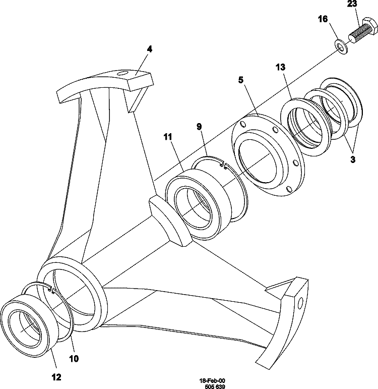 TRUNNION Diagram and Parts List for MFS25PNFTS  Maytag Washer