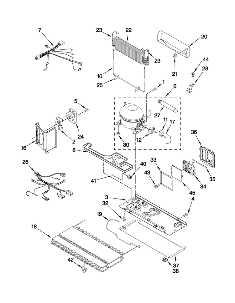 Unit Parts Diagram and Parts List for MFD2562VEB5  Maytag Refrigerator