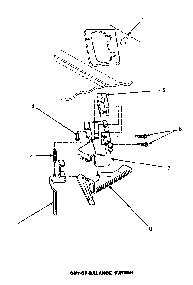 Out-of-balance Switch Diagram and Parts List for LW8463W2 PLW8463W2A Amana Washer