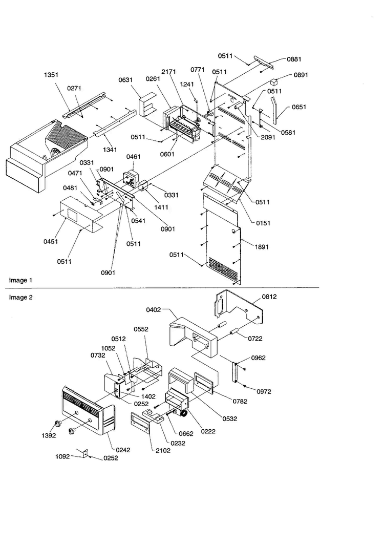 Ice Maker/control Assembly Diagram and Parts List for SZD23VW-P1315309WW  Amana Refrigerator