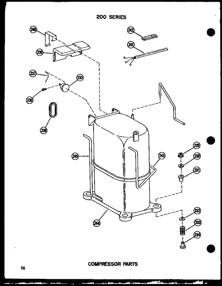 Compressor Parts Diagram and Parts List for 212D-3JM P54655-43R Amana Air Conditioner