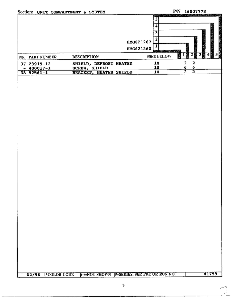 Unit Compartment And System Page 3 Diagram and Parts List for 621260  Admiral Refrigerator