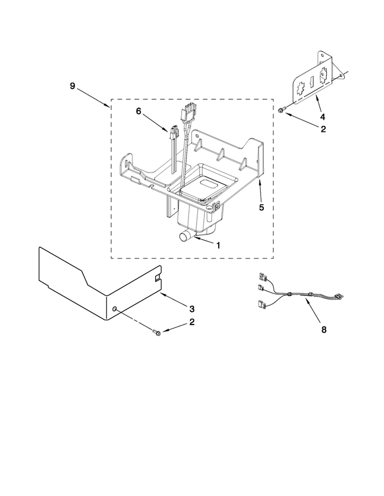 Pump Parts Diagram and Parts List for JIM158XXCX0  Jenn-Air Ice Maker
