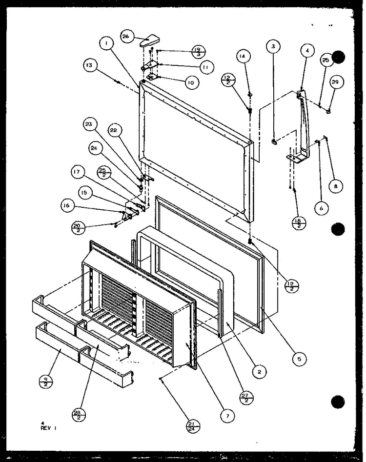 Section 6 Diagram and Parts List for TL18QW-P1111406WW  Amana Refrigerator