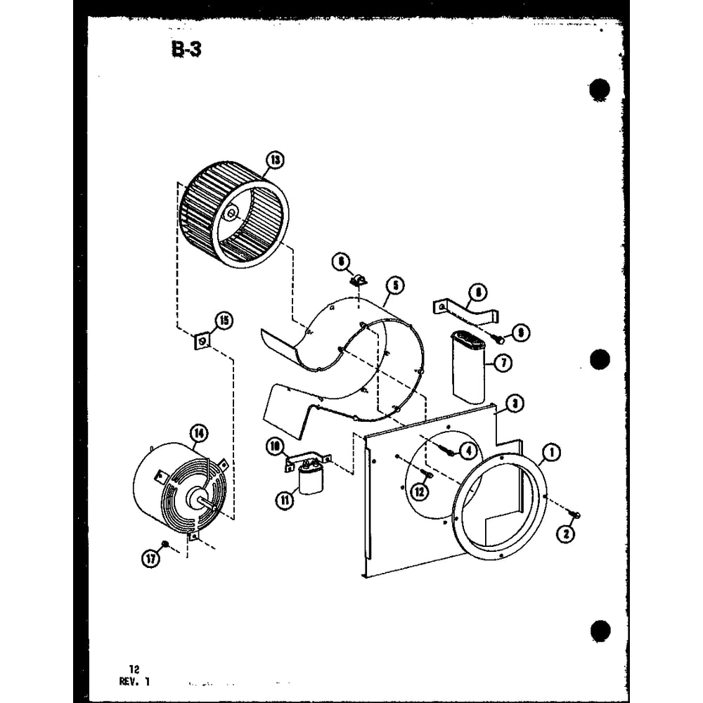 Diagram 1 Diagram and Parts List for 915-5E35S P76120-6R Amana Air Conditioner