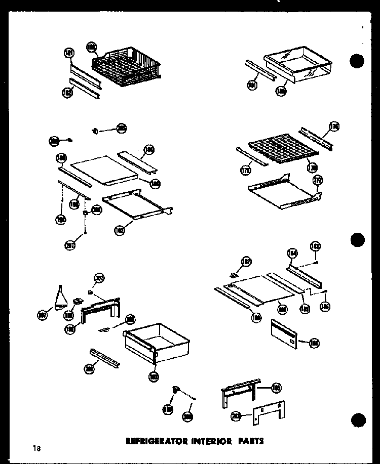 Refrigerator Interior Parts Diagram and Parts List for SD19A-C-P60350-7WC  Amana Refrigerator