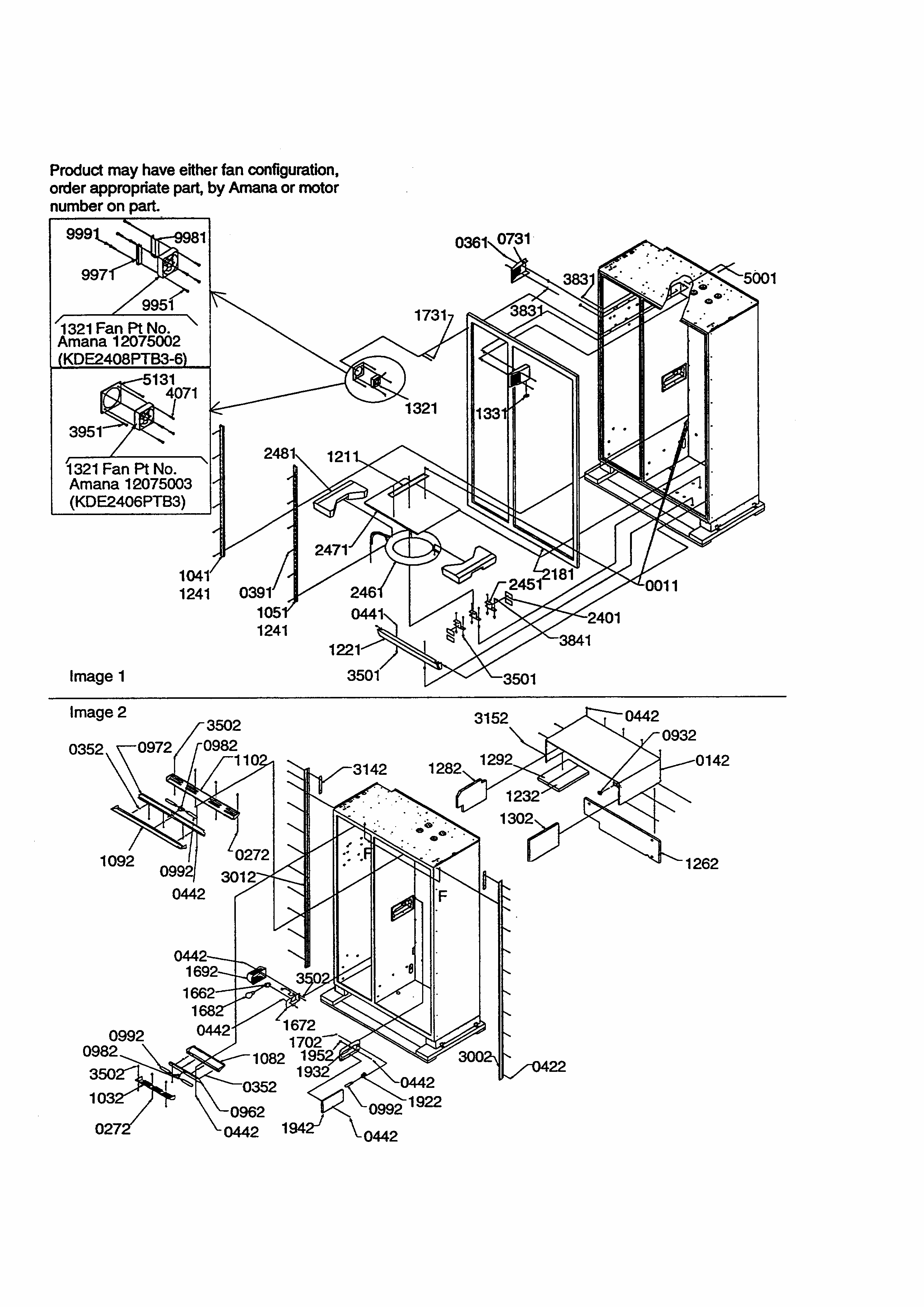 Ladders/light Shields Diagram and Parts List for S148DA03-P1305601W  Amana Refrigerator